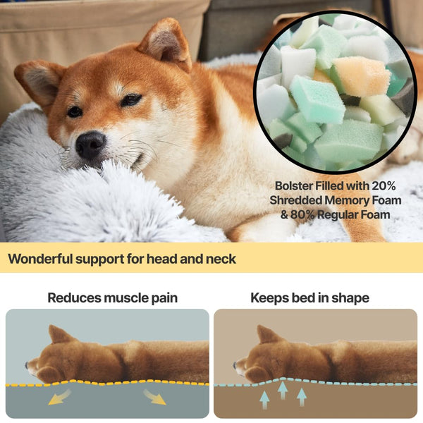 Shaggy Faux Fur Dog Sofa Bed