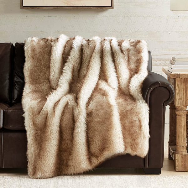 Beyond Fur Printed Faux Fur Throw