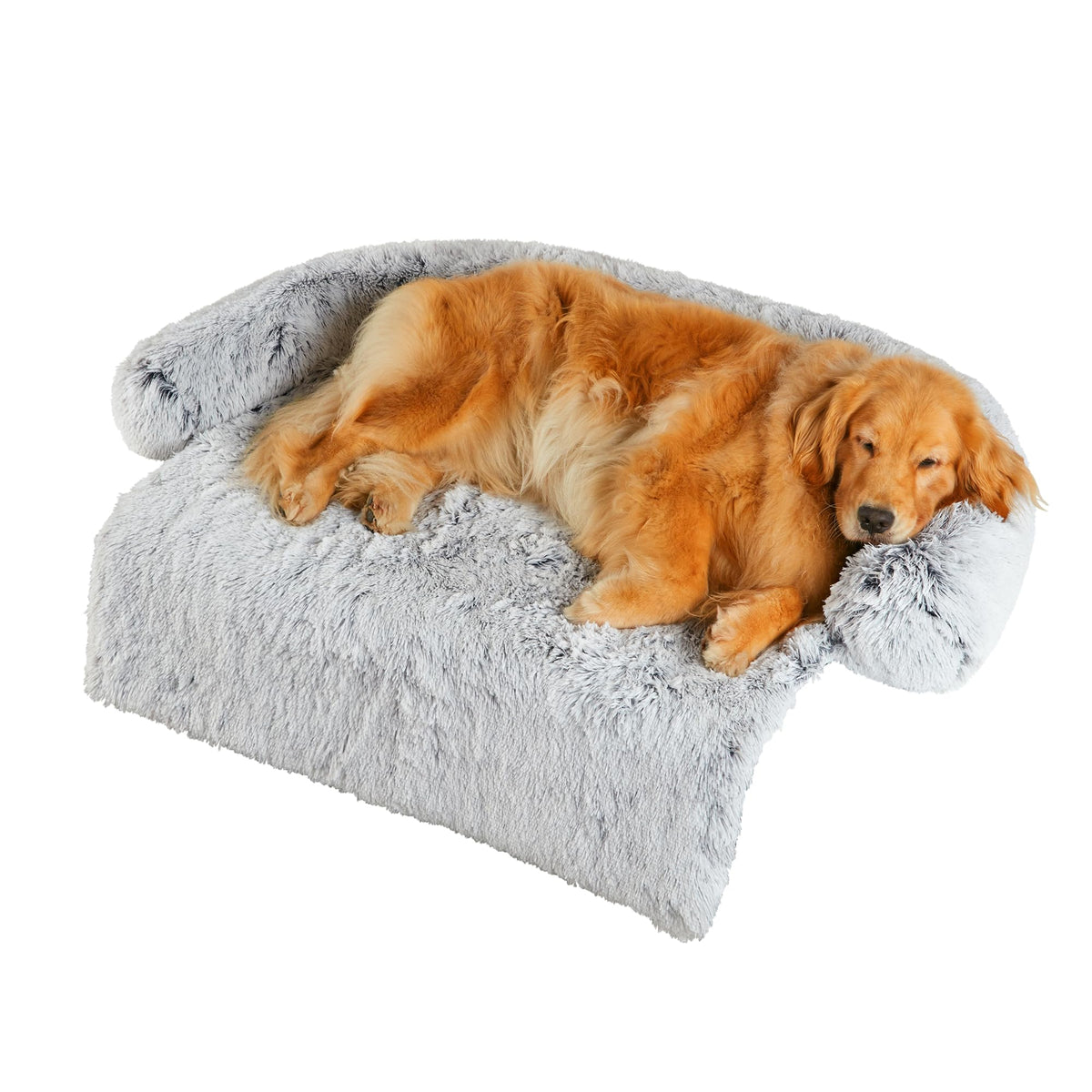 Shaggy Faux Fur Dog Sofa Bed