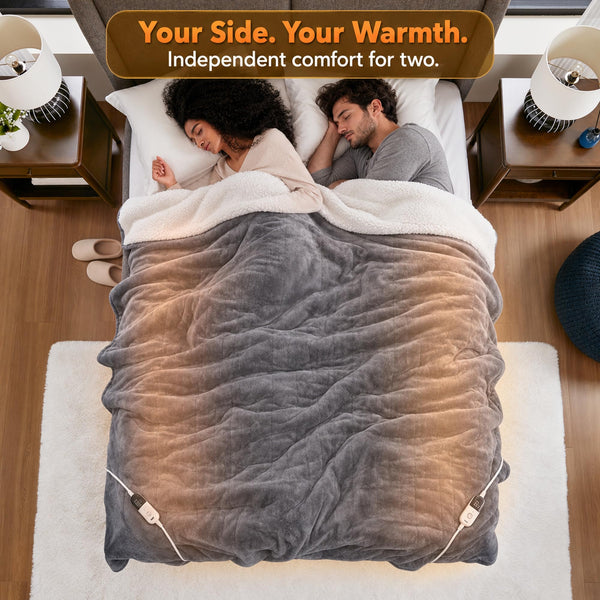 Heated Sherpa Electric Blanket