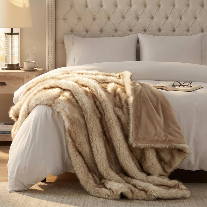 Beyond Fur Printed Faux Fur Throw