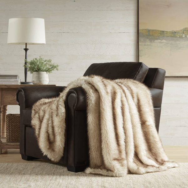 Beyond Fur Printed Faux Fur Throw