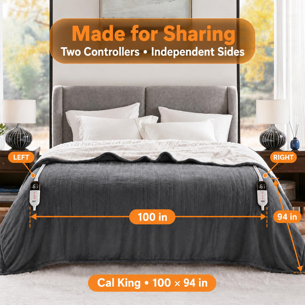 Heated Sherpa Electric Blanket