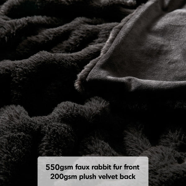 Faux Fur Throw Blanket
