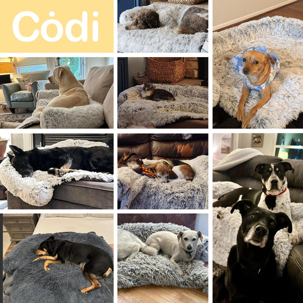 Shaggy Faux Fur Dog Sofa Bed