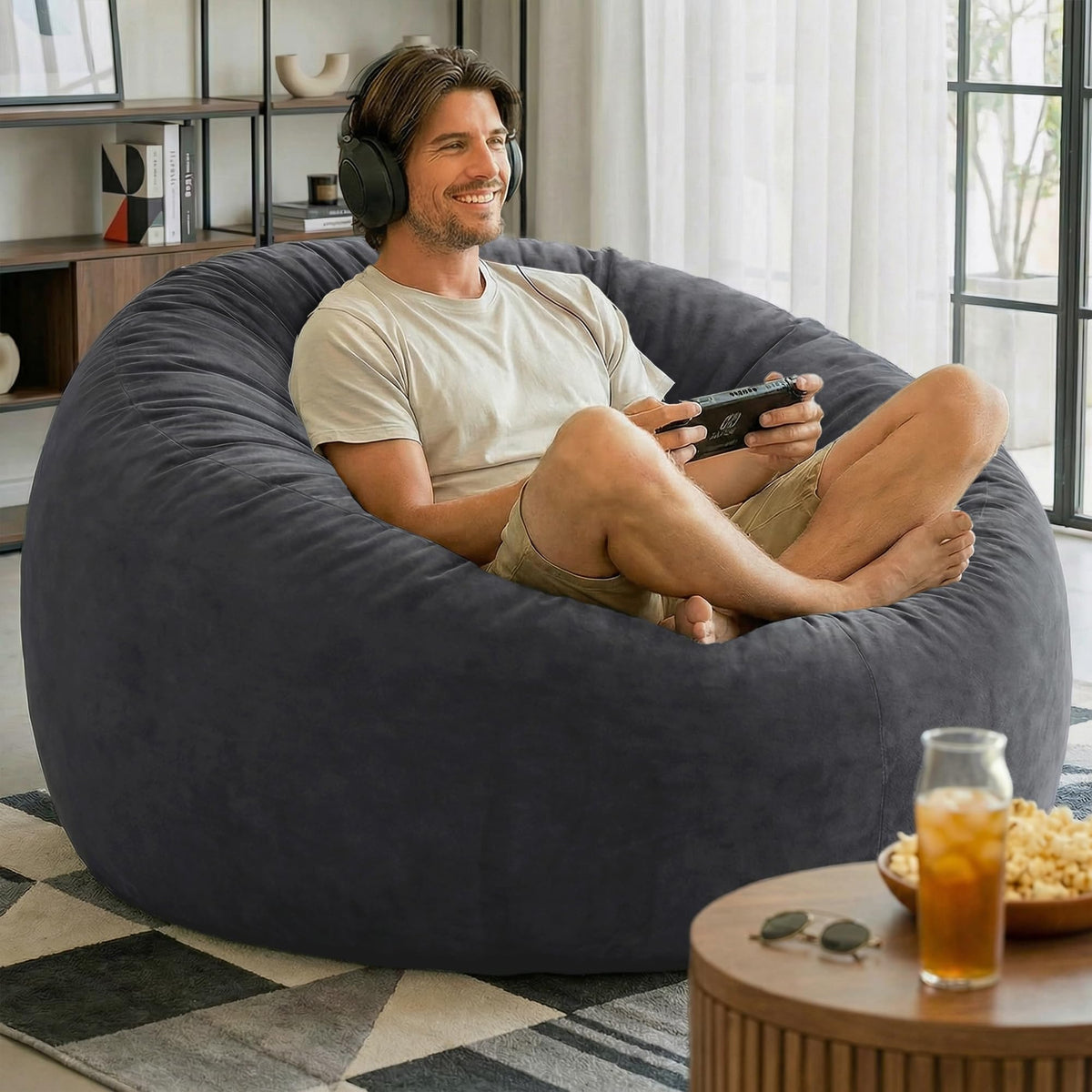 Pazpod Bean Bag Chair in a living room