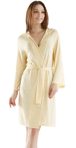 Space-Dye Sweater Hoodie Wrap Yellow S/M