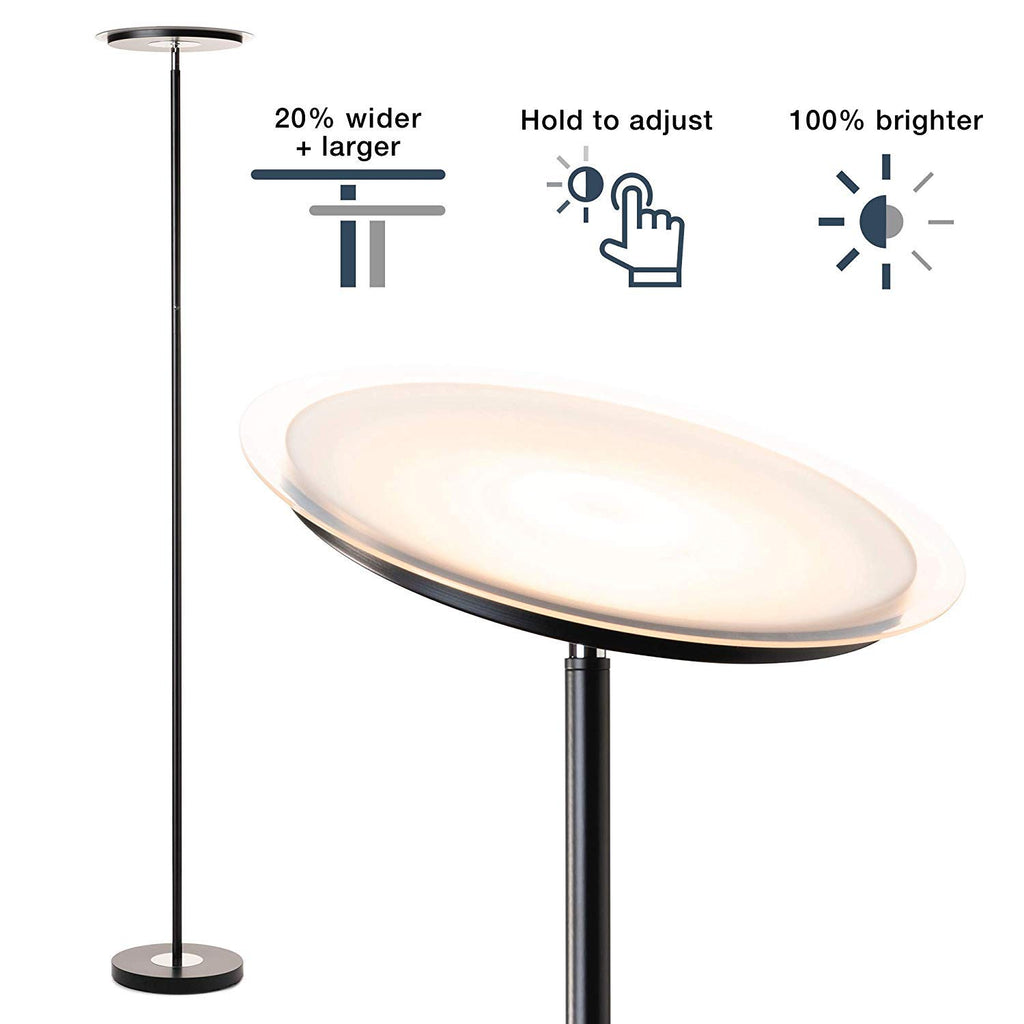 Dimmable Standing Torchiere Bright LED Floor Lamp for Living Room Br La Fiore