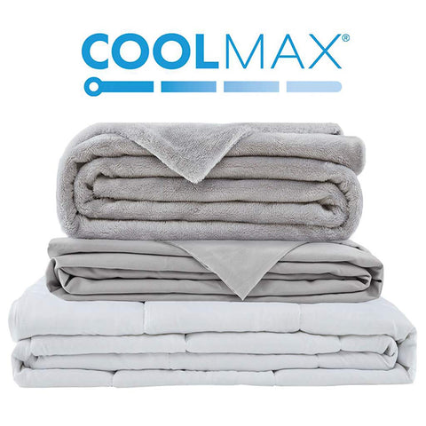 Zoning Weighted Blanket 2 Duvet Covers for Hot & Cold Sleeper Advance Nano-Ceramic Beads Deliver Durability & Silky Comfort