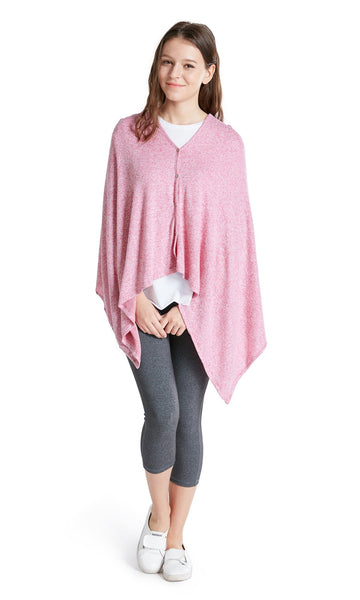 Ink+Ivy Cashmere Feel Wrap Scarf Shawl for Women, Soft Shrug Vest Shawls One Size 5 in 1, Pink