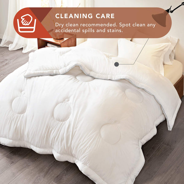 Codi All-Season Cooling Comforter- Forever Fluffy, Silky Soft White Down Alternative Comforter for Hot Sleepers-Plushest Breathable Stand-Alone Quilted Eucalyptus Blanket, Eco Friendly Twin/Twin XL