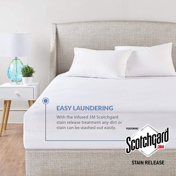 Degrees of Comfort Waterproof Mattress Protector - Breathable Deep Pocket Bed Cover with 3M Scotchgard Stain Release Technology |Protect from Urine, Spills and Any Liquid