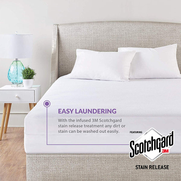 Degrees of Comfort Waterproof Zippered Mattress Encasement - Breathable Bed Bug Mattress Cover with Advance Patented Zipper Flap Design - 3M Scotchgard Stain Release Technology